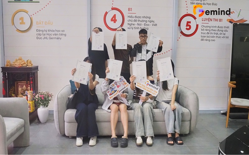 Học viên Gemind tự tin chinh phục chứng chỉ tiếng Đức quốc tế Goethe, TestDaF, TELC sau khi hoàn thành khóa học