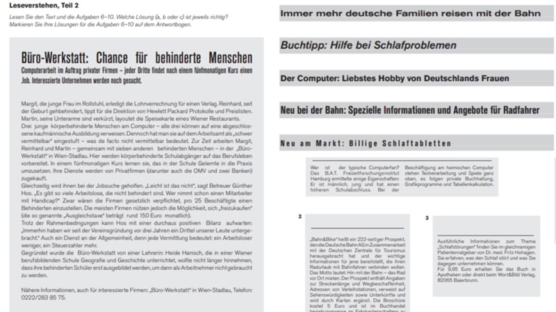 Nhiều thí sinh mắc lỗi liên quan đến ngữ pháp trong khi thi viết TELC B1